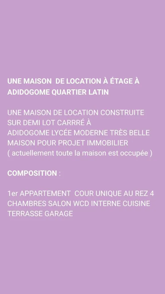 A VENDRE UNE MAISON  DE LOCATION À ÉTAGE À ADIDOGOME QUARTIER LATIN, photo 5