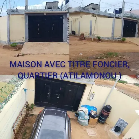 UNE MAISON AVEC TITRE FONCIER MISE EN VENTE A ATILAMONOU